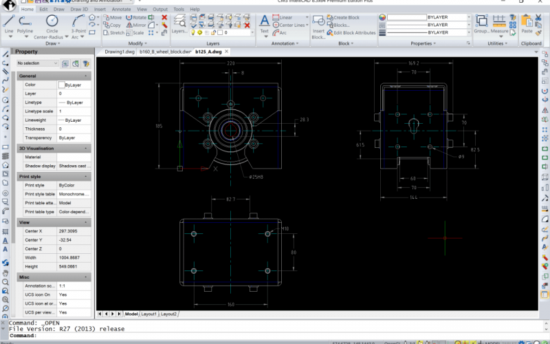 Quick overview of some new compatible CMS IntelliCAD 8.3 cad features.
